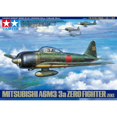 Mitsubishi A6M3/3a ZERO FIGHTER ( ZEKE ) - 1/48 SCALE - TAMIYA 61108